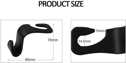 خطاف خلفي لمقعد السيارة من IPELY خطاف حامل منظم محمول لمسند الرأس (أسود - مجموعة من 4) in Kuwait