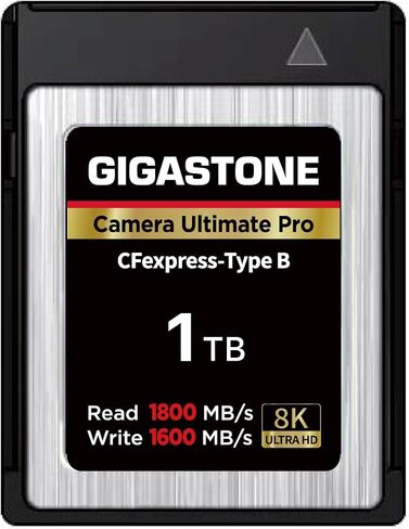 GIGASTONE 1TB Camera Ultimate Pro CFexpress Card Type B Memory Card, XQD Type, High Speed up to 1800MB/s Read, 1600MB/s Write, Raw 8K Video Recording for DSLR Canon Nikon Sony Panasonic Camera in Saudi Arabia