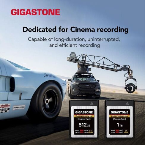 GIGASTONE 1TB Camera Ultimate Pro CFexpress Card Type B Memory Card, XQD Type, High Speed up to 1800MB/s Read, 1600MB/s Write, Raw 8K Video Recording for DSLR Canon Nikon Sony Panasonic Camera in Saudi Arabia