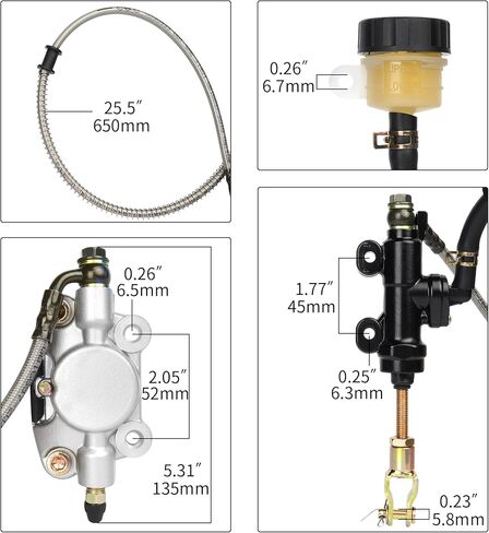 مجموعة أسطوانة الفرامل الرئيسية لفرامل القدم الخلفية مع استبدال الزيت لـ 110cc 125cc 150cc 200cc 250cc ATV رباعية الكثبان الرملية in Kuwait