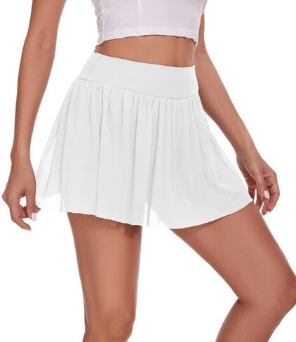 Womens Pleated Tennis Skirt High Waist Flowy Athletic Golf Skorts with Pockets for Ballet Pickleball Workout Casual in Saudi Arabia