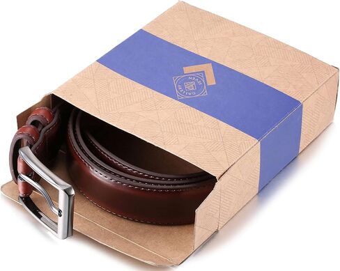 أحزمة GALLERY SEVEN للرجال - حزام فستان كاجوال من الجلد الطبيعي in Kuwait