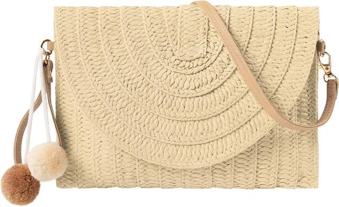 LEVOTIYER Straw Bag Woven Purse Straw Crossbody Bags for Women Straw Handmade Bag for Women for Casual Beach in Saudi Arabia