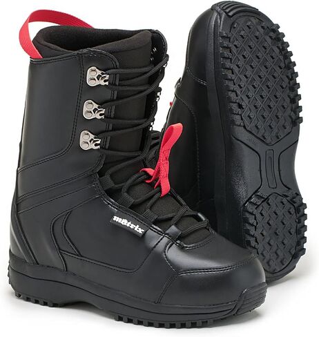 Matrix Junior 580 Linerless Waterproof Insulated Snowboard Boots, Black/Red, 7 in Kuwait
