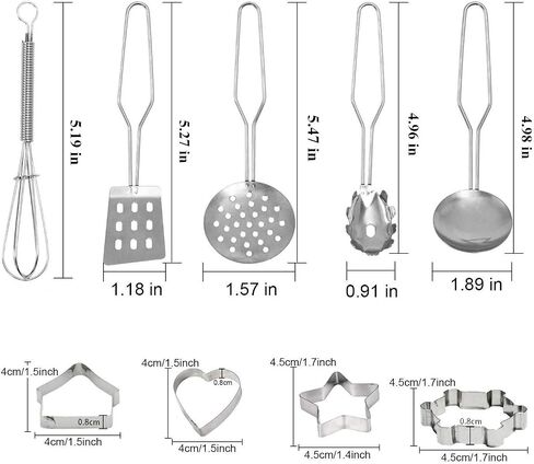 niolio Kids Cooking and Baking Chef Set - 24 Pcs Includes Apron, Chef Hat, Oven Mitt, Pot Holders, Rolling Pin, Spoon, Cookie Cutters & Baking Utensil for Little Girls Age 3+ Years Old Kids Toys in Saudi Arabia