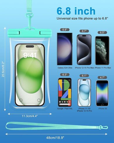 MR.LUYU Waterproof Phone Pouch [Curved], 2024 Cruise Ship Essentials Must Haves Dry Bag for Vacation Travel Kayak Beach Accessories Case for iPhone 15 14 13 12 Plus Pro Max Galaxy - 2 Pack in Saudi Arabia