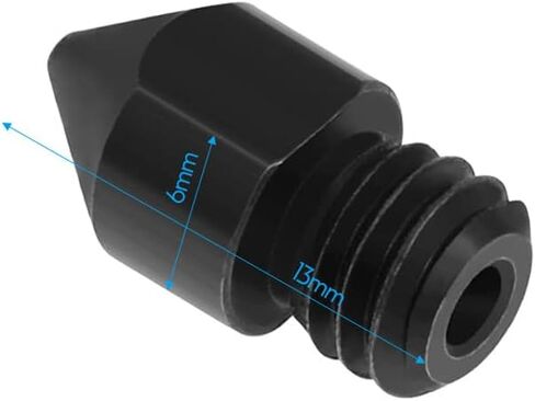 فوهة Funien MK8، 3 قطع فوهات فولاذية صلبة 0.6 مم لخيوط 1.75 مم لطابعة Ender 3/CR-10/CR-10S Pro/TEVO Tarantula Pro/TEVO Flash/Sapphire Pro ثلاثية الأبعاد Hotend Extruder in Kuwait