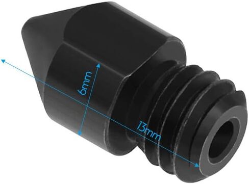 فوهة Funien MK8، 3 قطع فوهات فولاذية صلبة 0.6 مم لخيوط 1.75 مم لطابعة Ender 3/CR-10/CR-10S Pro/TEVO Tarantula Pro/TEVO Flash/Sapphire Pro ثلاثية الأبعاد Hotend Extruder in Kuwait