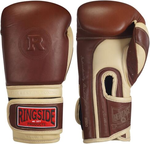Ringside Heritage Genuine Leather Super Bag Boxing Training Sparring Gloves , Tan , Large in Saudi Arabia