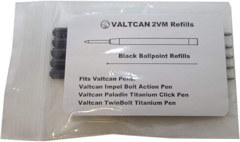 قلم حبر جاف أسود ناعم 2VM من Valtcan، 5 عبوات in Kuwait