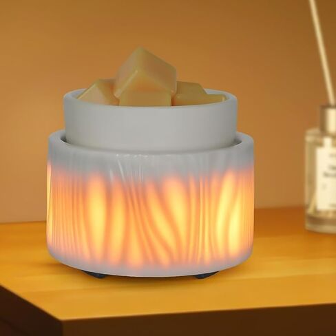 copinpin Candle Wax Melt Warmer with 7 Colors LED Changing Light Yankee Jar Wax Warmer for Scented Wax,Electric Candle Warmer for Fragrance Oil and Wax Cubes for Home and Office Décor Gift for Mom in Saudi Arabia