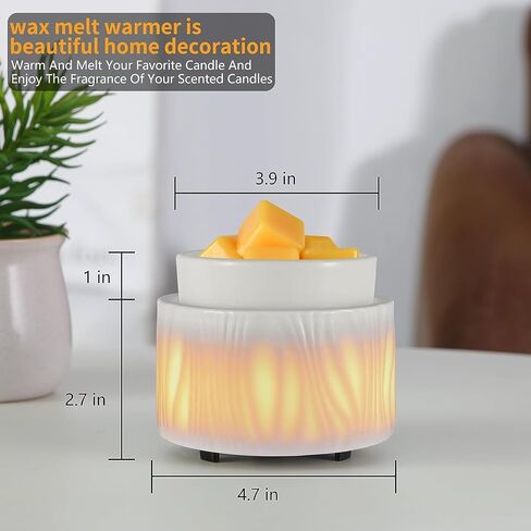 copinpin Candle Wax Melt Warmer with 7 Colors LED Changing Light Yankee Jar Wax Warmer for Scented Wax,Electric Candle Warmer for Fragrance Oil and Wax Cubes for Home and Office Décor Gift for Mom in Saudi Arabia