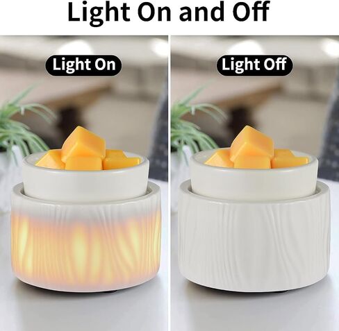 copinpin Candle Wax Melt Warmer with 7 Colors LED Changing Light Yankee Jar Wax Warmer for Scented Wax,Electric Candle Warmer for Fragrance Oil and Wax Cubes for Home and Office Décor Gift for Mom in Saudi Arabia