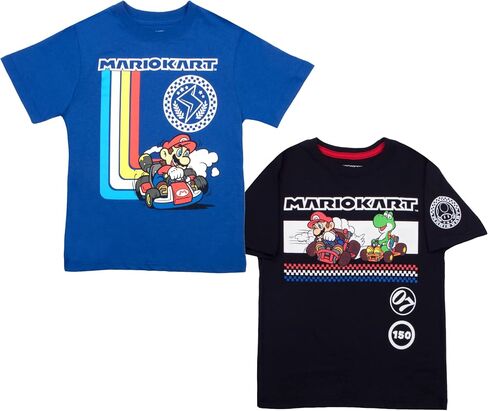 Nintendo Super Mario Bros. Boys Mario Kart & Friends Graphic Short Sleeve T-Shirts 2 Pack in Saudi Arabia
