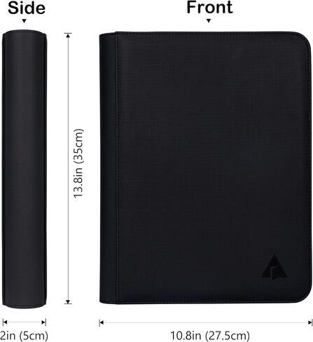 Rayvol Premium 500+ Pockets Card Binder, 9-Pocket Ringless Trading Card Album Folder - Side Loading UltraSonic-9504 Tech Zip Binder for TCG -Black in Saudi Arabia