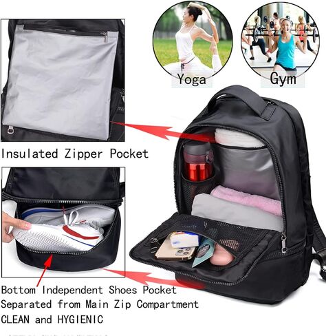 حقيبة ظهر UTO للنساء والرجال مقاومة للماء مع حجرة للأحذية وفصل الملابس المبللة للرياضة والمشي لمسافات طويلة في صالة الألعاب الرياضية in Kuwait