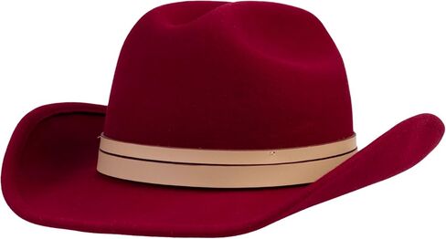 MIX BROWN Cowboy Hat for Men Western Hats for Women 100% Australian Wool Cowgirl Hat Felt Outback Fedora Hat Wide Brim in Kuwait