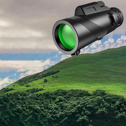 تلسكوب أحادي العين 12 × 50 عالي الدقة مع هاتف ذكي - منظار أحادي عالي الطاقة مع محول خفيف الوزن BAK-4 موشور وعدسة FMC أحادي العين لمشاهدة الطيور والتخييم والمشي لمسافات طويلة والسفر in Kuwait