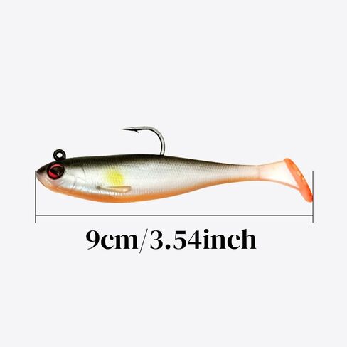 5PCS Innovative Sinking Bionic Lure - Single Hook T-Tail Design with Weighted Core for Maximum Action in Saudi Arabia