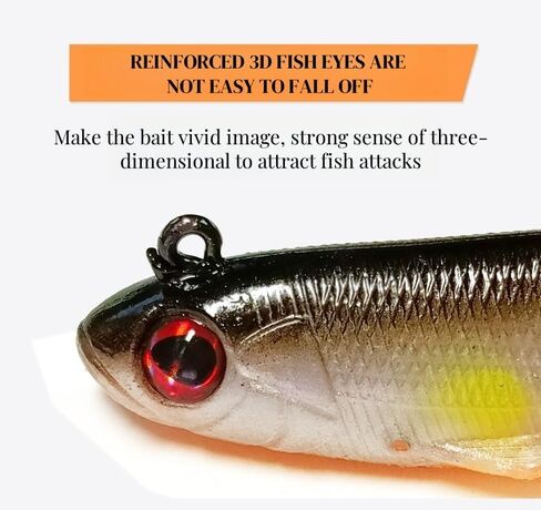 5PCS Innovative Sinking Bionic Lure - Single Hook T-Tail Design with Weighted Core for Maximum Action in Saudi Arabia
