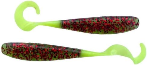 A.M. Fishing Curly Tail Jerkshad 5.5 Inch Soft Baits Garlic Infused,– 6 Pack – Saltwater & Freshwater Fishing Lures for Bass, Redfish, Snook, and Trout in Saudi Arabia