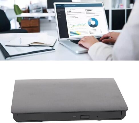 محرك أقراص DVD Jectse USB 3.0 ثنائي المنفذ، ناسخ أقراص DVD خارجي عالي السرعة لأجهزة الكمبيوتر المحمول وأجهزة الكمبيوتر المكتبية in Kuwait