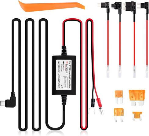 9.68Ft Type C Dash Cam Hardwire Kit 12-30V to 5V,Hardwire Kit for Dash Camera Includes 5A Blade Fuse/Fuse Tap/Power Cable/Tool,Dashcam Hardwires Kits USB C with Low Voltage Protection in Saudi Arabia