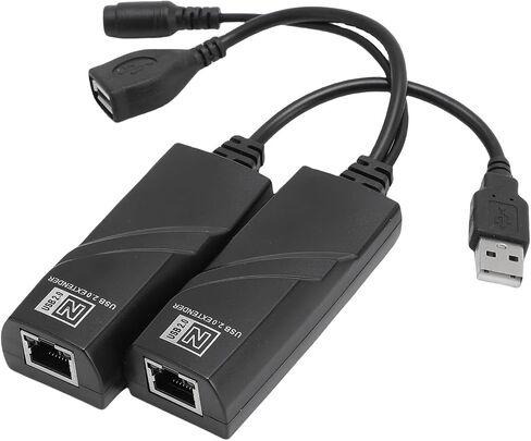 Zopsc USB Extender Over Ethernet 100m, USB 2.0 to Network Extender Adapter Kit, for CAT5 CAT5E CAT6 Cable for Printer, Camera, Hard Drive. (US Plug) in Saudi Arabia