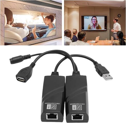Zopsc USB Extender Over Ethernet 100m, USB 2.0 to Network Extender Adapter Kit, for CAT5 CAT5E CAT6 Cable for Printer, Camera, Hard Drive. (US Plug) in Saudi Arabia