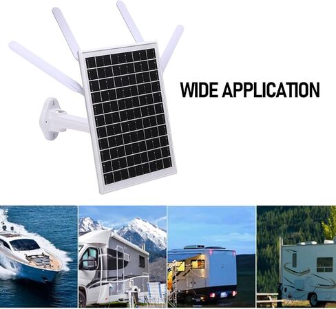 Yoidesu 12W Solar Powered 4G LTE Modem Router, WiFi Extender Signal Booster 150M Long Range Solar Repeater with SIM Card Slot, IP66 Water Proof, 18000mAh Batteries (Black Antennae) in Saudi Arabia