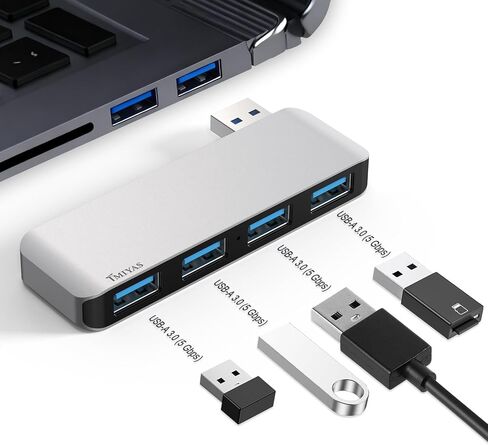 USB 3.0 Hub, 4 Ports USB A Splitter Ultra-Slim USB Expander for Mouse, Keyboard, Flash Drive, U Disk, Printer Compatible with Laptop, Desktop PC（R） in Saudi Arabia