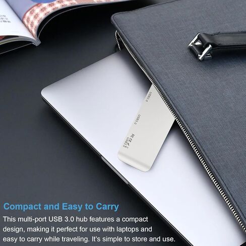 USB 3.0 Hub, 4 Ports USB A Splitter Ultra-Slim USB Expander for Mouse, Keyboard, Flash Drive, U Disk, Printer Compatible with Laptop, Desktop PC（R） in Saudi Arabia