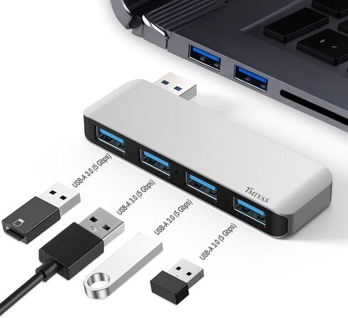 USB 3.0 Hub, 4 Ports USB A Splitter Ultra-Slim USB Expander for Mouse, Keyboard, Flash Drive, U Disk, Printer Compatible with Laptop, Desktop PC（R） in Saudi Arabia