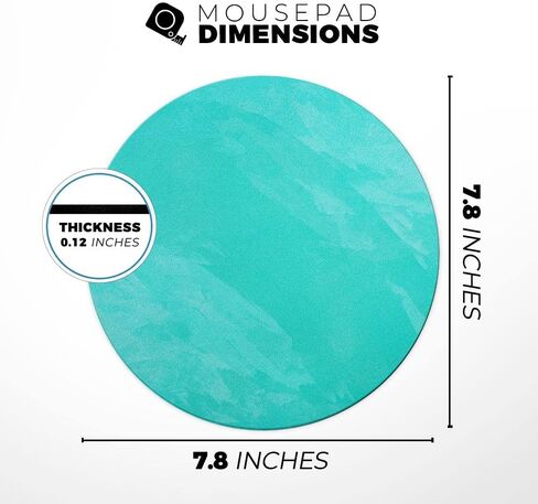 Design Skinz Subtle Pink Glimmer Waterproof Rubber Foam Backed Anti-Slip Mouse Pad for Home Work Office or Gaming Computer Desk - Round in Kuwait