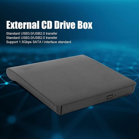 5Gbps Portable Notebook External DVD Drive Outer Case, USB3.0 SATA DVD Optical Drive Player, Power Saving Sleep Mode, for 12.7mm/9.5mm SATA DVD Drive, Support for Most in Saudi Arabia