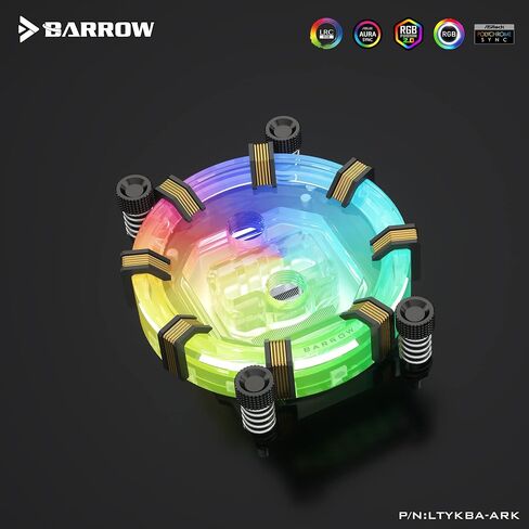 كتلة مياه Barrow LTYKBA-ARK لوحدة المعالجة المركزية AMD Ryzen 3 5 7 9 مقبس AM5 AM4 AM3 AM3+ كتلة مائية مع LRC 2.0 5v 3Pin aRGB LED ومحول (أسود) in Saudi Arabia