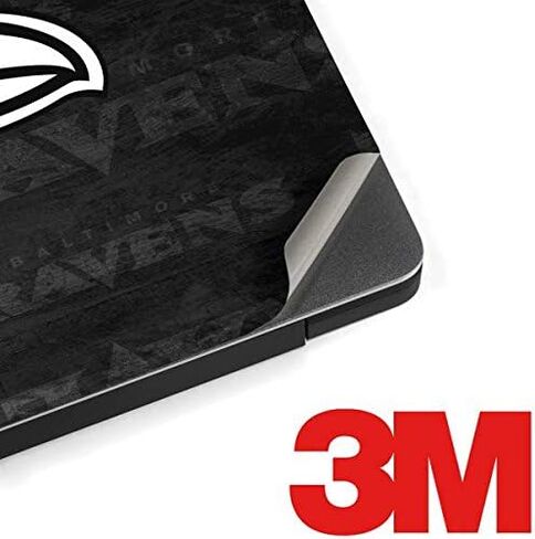 Skinit Decal Laptop Skin Compatible with Dell XPS 15in (2017) - Officially Licensed NFL Baltimore Ravens Black & White Design in Saudi Arabia