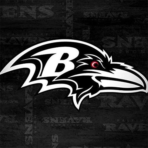 Skinit Decal Laptop Skin Compatible with Dell XPS 15in (2017) - Officially Licensed NFL Baltimore Ravens Black & White Design in Saudi Arabia