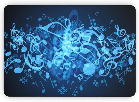 مجموعة أدوات تصميم Skinz Glowing Blue Music Notes لكامل الجسم مقاومة للخدش ومتوافقة مع MacBook 13" Pro w/TB (A2159) in Saudi Arabia