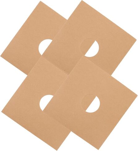 4Pcs Vinyl Record Sleeves Sturdy Brown Paper Outer Cases for Album Storage Protects Vinyl Collection for Music Lovers Enthusiasts Convenient Stylish Present Packaging in Saudi Arabia
