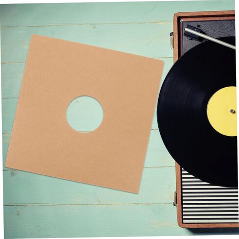 4Pcs Vinyl Record Sleeves Sturdy Brown Paper Outer Cases for Album Storage Protects Vinyl Collection for Music Lovers Enthusiasts Convenient Stylish Present Packaging in Saudi Arabia