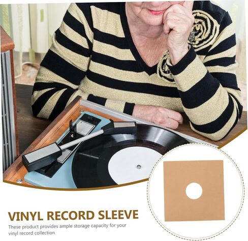 4Pcs Vinyl Record Sleeves Sturdy Brown Paper Outer Cases for Album Storage Protects Vinyl Collection for Music Lovers Enthusiasts Convenient Stylish Present Packaging in Saudi Arabia