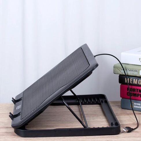 قاعدة تبريد للكمبيوتر المحمول مع مراوح USB موفرة للطاقة، حامل مروحة تبريد للكمبيوتر المحمول لتبديد حرارة الكمبيوتر المحمول، حصيرة تبريد سهلة التركيب in Kuwait
