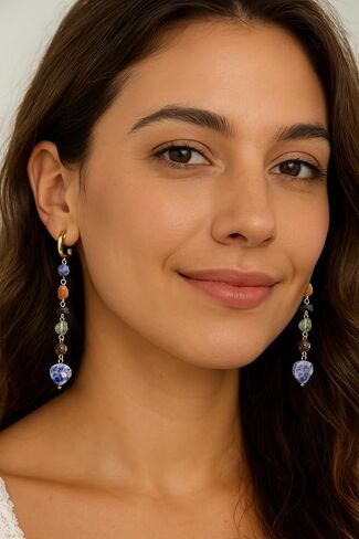 Dikixe Bohemian Floral Filigree Gold Plated Turquoise Long Tassel Drop Dangle Earrings, 925 Sterling Silver Durable Hook Earrings, Retro Jewelry Gift for Women Girl-L in Saudi Arabia