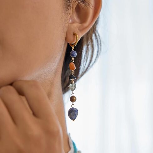Dikixe Bohemian Floral Filigree Gold Plated Turquoise Long Tassel Drop Dangle Earrings, 925 Sterling Silver Durable Hook Earrings, Retro Jewelry Gift for Women Girl-L in Saudi Arabia