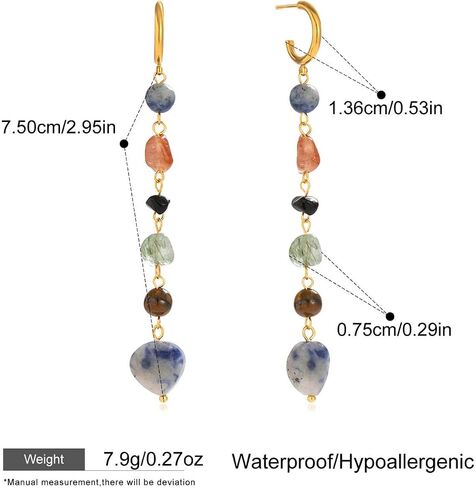 Dikixe Bohemian Floral Filigree Gold Plated Turquoise Long Tassel Drop Dangle Earrings, 925 Sterling Silver Durable Hook Earrings, Retro Jewelry Gift for Women Girl-L in Saudi Arabia