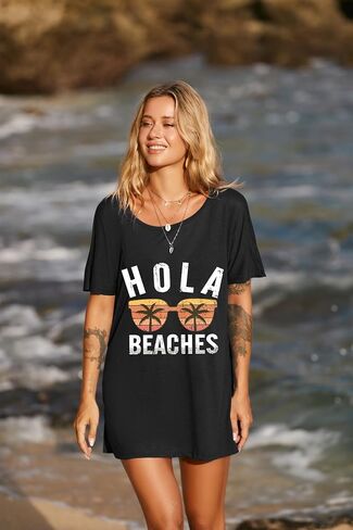 Ekouaer Women's Swimsuit Beach Cover Up Short Sleeve Cover Ups for Swimwear Bathing Suit Coverups S-XXXL in Kuwait