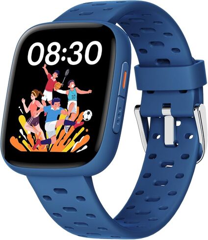 ساعة BIGGERFIVE للأطفال لا تحتاج إلى هاتف، 1.8 بوصة Amoled Smart Fitness Watch عداد الخطى، معدل ضربات القلب، متتبع النوم، مقاومة للماء 30 مترًا، عداد الخطوات، ألعاب ألغاز، أكثر من 100 قرص، هدايا للأولاد والبنات 5-16، أزرق in Kuwait