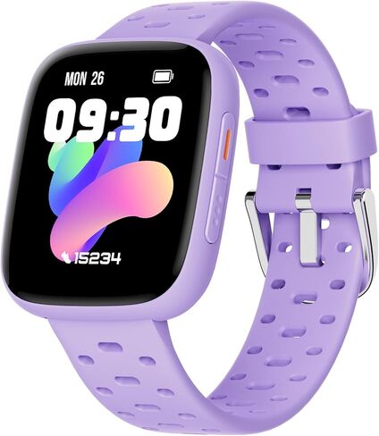 BIGGERFIVE Kids Watch No Phone Needed, 1.8" Amoled Smart Fitness Watch Pedometer, Heart Rate, Sleep Tracker, 30m Waterproof, Step Counter, Puzzle Games, 100+ Dials, Gifts for Boys Girls 5-16, Blue in Kuwait