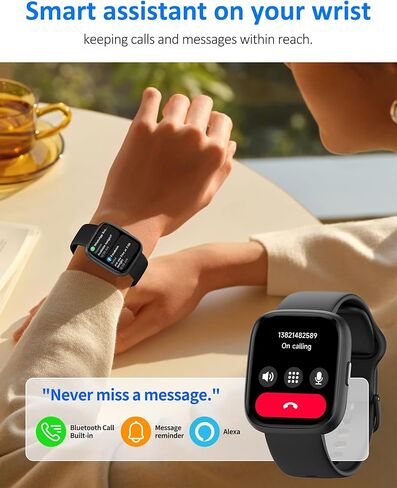 Smart Watch for Men and Women, Bluetooth Call & Alexa Built-in Fitness Tracker with 1.83" HD Touchscreen, Sleep Monitor, 100+ Sports Modes, IP68 Waterproof Smartwatch (Starlight) in Kuwait